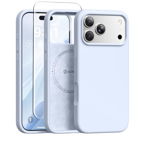 GONEZ Magnetic for iPhone 17 Pro Case, Silicone Cover Baby Blue - color: Baby Blue, size: Iphone 17 Pro