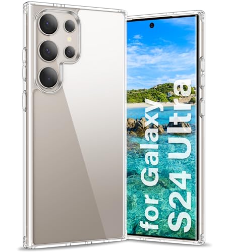 Vakoo Case for Samsung Galaxy S24 Ultra - Transparent | Anti-Yellowing, Crystal Clear Hard Back, Military-Grade Drop Protection, Supports Wireless Charging - color: Transparent, size: S24 Ultra