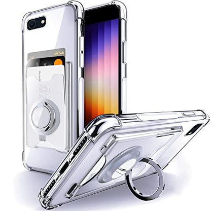 Shields Up for iPhone SE3/SE2 Case/iPhone 8/7 Case with Card Holder, Clear - color: Clear, size: iPhone 7/8/SE2/SE3