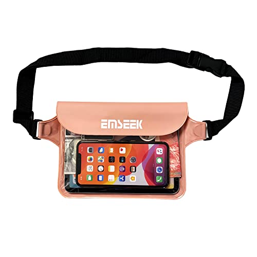 Waterproof Waist Pouch Dry Belt Bag Fanny Pack Keep Your Key Fob Wallet Kindle Phone Dry Perfect For Swim Surf Snorkel(Pink) - color: Pink