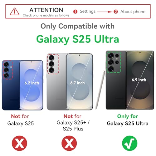 Varikke for Galaxy S25 Ultra Wallet Case Magnetic Detachable, Rose Gold - color: Rose Gold, size: Galaxy S25 Ultra 6.9"
