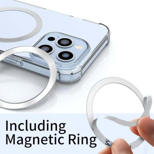 Magnetic Phone Grip Collapsible Cute Floral Series Hold Phone Grip Stand Include Adapter Ring for Smartphone Tablet Cell Phone Accessory Compatible with Magsafe Phone (Pink) - color: Pink
