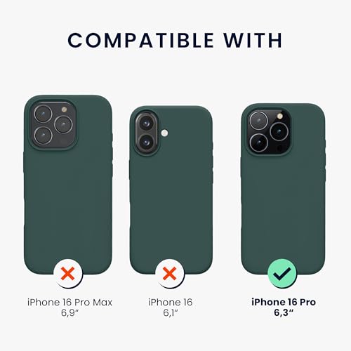 kwmobile Case Compatible with Apple iPhone 16 Pro Case - TPU Silicone Phone Cover with Soft Finish - Blue Green - color: blue green, size: iPhone 16 Pro