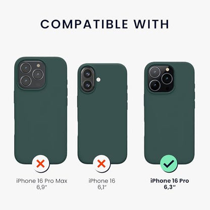 kwmobile Case Compatible with Apple iPhone 16 Pro Case - TPU Silicone Phone Cover with Soft Finish - Blue Green - color: blue green, size: iPhone 16 Pro