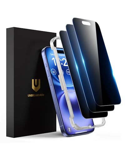 UNBREAKcable Privacy Screen Protector for iPhone 16-3 Pack - size: iPhone 16