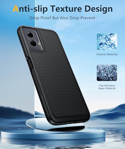 FNTCASE for Motorola Moto G-Power-5G-2024 Case: Dual Layer Protective Heavy Duty Cell Phone Cover Shockproof Rugged with Non Slip Textured Back - Military Protection Bumper Tough - 2024, 6.7 inch | With Screen Protector, Military Grade Drop Protection, Ma
