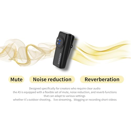 Dual Wireless Lavalier Microphone for iPhone Android, 2 Receivers - color: Black and Silver