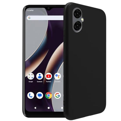 Silicone Case for Blu G53, Silky-Soft Touch Full-Body Protective Case, Shockproof Bumper Protection Cover with Microfiber Lining (Black) - color: Black Case