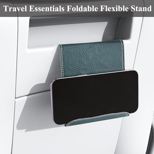 Airplane Travel Essentials for Flying Flex Flap Cell Phone Holder & Flexible Tablet Stand for Desk, Bed, Treadmill, Home & in-Flight Airplane Travel Accessories(1-Lichee Green) - color: 1-Lichee Green