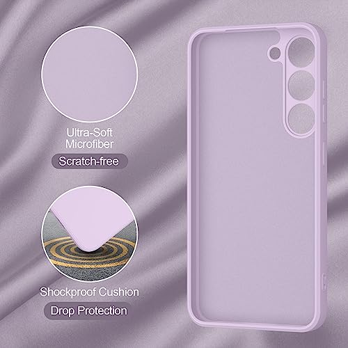 Vanjua Case for Samsung Galaxy S23 (Only), Stylish Liquid Silicone Slim Full-Body Protective Cover Compatible with Samsung Galaxy S23 5G 6.1 Inch Phone Case (Violet) - color: Violet