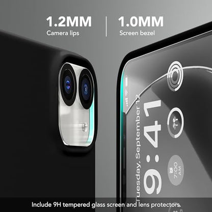 GONEZ Magnetic for iPhone 12/12 Pro Case, Silicone Cover Black - color: Black, size: Iphone 12 /Iphone 12 Pro