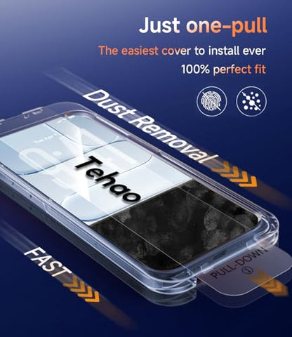 3 Pack for iphone 17 Air Screen Protector, 9H Hardness Military-Grade Shatterproof, Easy Bubble-Free Install Screen Protector 17 Air HD Clear Tempered Glass, Case Friendly Design - size: iPhone air(6.5'')