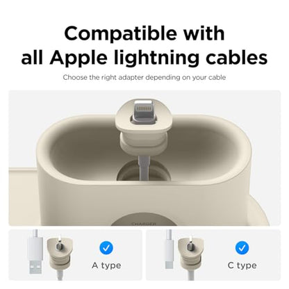 elago 3 in 1 Charging Station for iPhone, AirPods, AirPods Pro, Apple Watch - color: Classic White