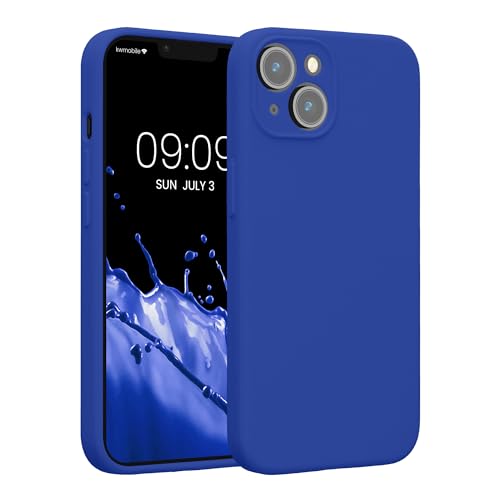kwmobile Case Compatible with Apple iPhone 14 Case - Slim TPU Silicone Phone Cover - Soft Touch Finish - Baltic Blue - color: Baltic Blue, size: iPhone 14
