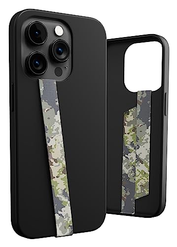 Phone Loops: Non-Elastic Phone Grip, Phone Strap, Phone Holder for Hand - Small, Light and Discreet Phone Loop Cell Phone Holder for Hand - Phone Finger Holder - color: Fabric: Camo