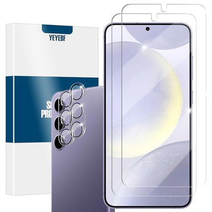 Galaxy S24 Plus Screen Protector + Camera Lens Protector, [2 +2 Pack] [Ultrasonic Fingerprint Unlock] Full Coverage Tempered Glass Screen Protector For Samsung Galaxy S24 Plus - size: Galaxy S24 Plus