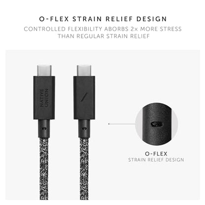 Native Union Anchor Cable 240W – 10ft Reinforced Braided USB-C to USB-C Power Delivery 3.1 Charging Cable with Weighted Knot – for iPhone 17 Pro Max/17e, MacBook Pro 14"/16" M5, Air M5, Neo (Cosmos) - color: Cosmos