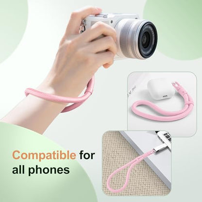 SHANSHUI Hand Wrist Strap Lanyard, 3 Pack Adjustable Cell Phone Lanyard Strap, Hand Wrist Strap Lanyard with 3x Tether Tabs for Smartphones- Light Pink Light Blue Green - color: Light Pink Light Blue Green