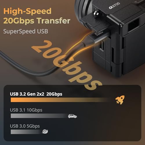 SMALLRIG USB-C 3.2 Cable Straight to Angled 20Gbps 1.15ft Data Cable - 4790 - size: 1.15 ft, style: Straight to Angled