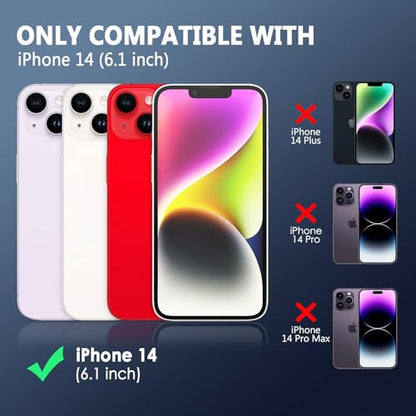 FanTEK Phone Case Compatible with iPhone 14 Case, Anti-Scratch & Fingerprint Phone Case Protective Cover, Matte Black - size: iPhone 14