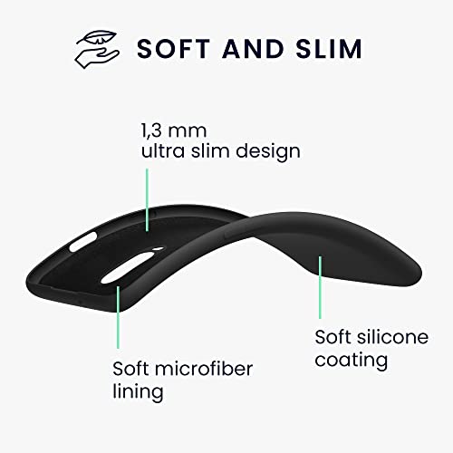 kwmobile Case Compatible with OnePlus 6T Case - Slim Protective TPU Silicone Phone Cover - Black - color: black