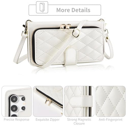 Wallet Case for Samsung Galaxy S21 Ultra 5G with Wrist Strap, 9+ Card Slots Zipper Purse, Luxury PU Leather Stand Full Body Phone Cover for S21ultra 21S S 21 21ultra G5 Women Girls White | Wrist/Shoulder Strap, Card Slots, Purse, Luxury PU Leather, Stand,