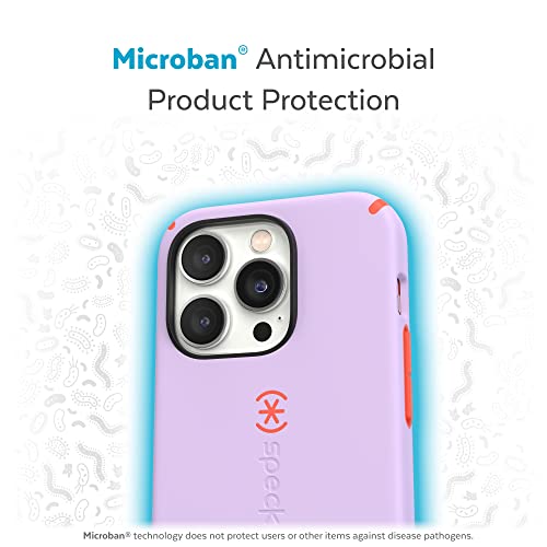 Speck iPhone 14 Pro Max Case - Slim, Drop Protection, Scratch Resistant, Soft Touch for 6.7 inch iPhone 14 Pro Max - Dual Layer CandyShell Pro, Spring Purple/Energy Red - color: Spring Purple/Energy Red