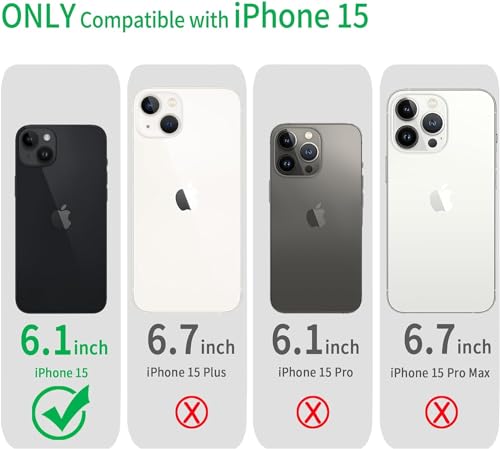 JJGoo Compatible with iPhone 15 Case Glitter, Clear Transparent Soft TPU Sparkle Anti-Scratch Shockproof Protective Phone Bumper, Women Girls Slim Bling Sparkly Phone Case, Translucent Black - color: Black, size: for iPhone 15