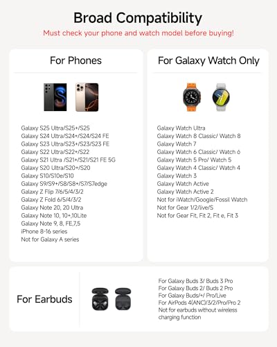 3 in 1 Wireless Charger for Samsung Galaxy S26 Ultra, Galaxy Watch 8, Buds - color: Tech Grey
