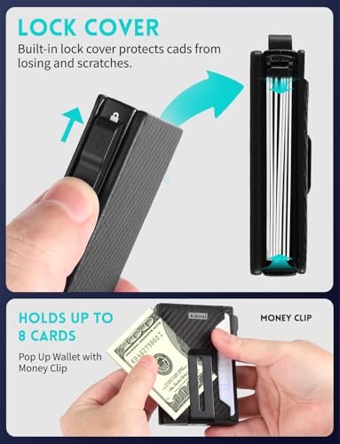 Ridge Wallets for Men,Magsafe Wallet with money clip,Pop up wallet | Magnetic Wallet for iPhone 17/16/15/14/13 Series,Phone wallet Holds 8 Cards & Bills,Ridge Wallet for Fathers day gift ideas - color: Black-02
