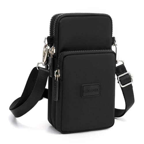 JANKS Small Crossbody Bags for Women Mini Cell Phone Purses Handbag Shoulder Bag - color: E-black