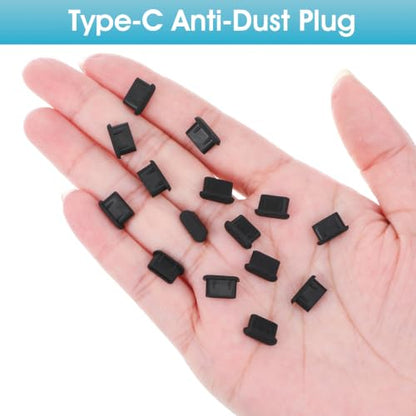 YUXIANLB 100pcs Silicone USB-C Anti-Dust Plug, Laptop Port Dust Plugs