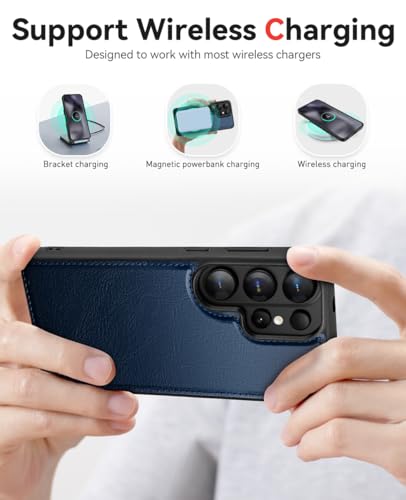 OCASE for Samsung Galaxy S26 Ultra Detachable Wallet Case with Card Holder, [2 in 1] PU Leather Flip Folio Case with RFID Blocking Stand Wrist Strap Shockproof Phone Cover 2026, Blue - color: Blue, size: Samsung Galaxy S26 Ultra