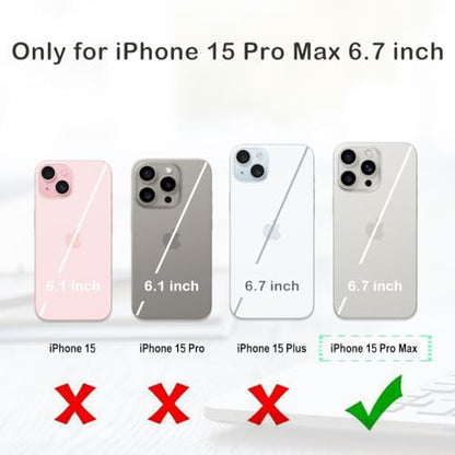 for iPhone 15 Pro Max Case Tortoise Shell Cute Design | [Military Grade Protection], 8FT Drop Resistant Shockproof Heavy Duty Phone Case Cover Women Men for iPhone 15 Pro Max 6.7” - size: iPhone 15 Pro Max