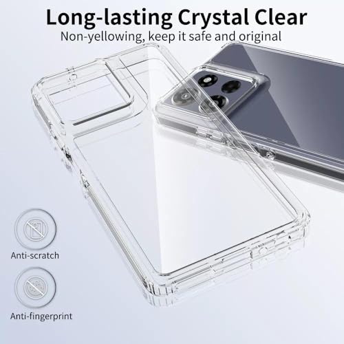 for Moto G Power 5G 2025 Case Crystal Clear Slim Hard Case Hybrid Shockproof Bumper with Tempered Glass Screen Protector Full Body Anti-Yellow Anti-Scratch Phone Protective Cover - color: Moto G Power 5G 2025