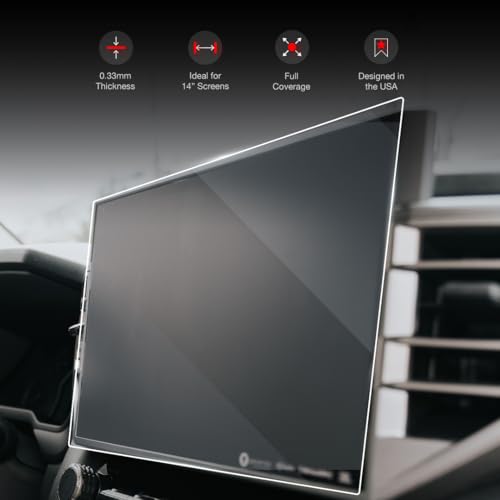 Toyota Tundra Screen Protector 14 Inch (2022-2026), Sequoia (2023-2026), Tacoma (2024-2026), 4Runner (2025-2026), HD Clear Gloss Tempered Glass, 9H Scratch Resistant