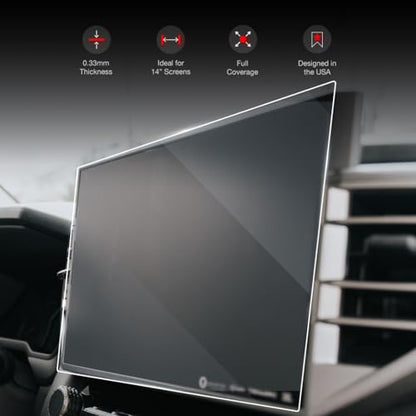 Toyota Tundra Screen Protector 14 Inch (2022-2026), Sequoia (2023-2026), Tacoma (2024-2026), 4Runner (2025-2026), HD Clear Gloss Tempered Glass, 9H Scratch Resistant