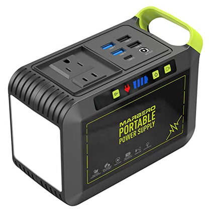MARBERO Portable Power Station 88Wh, 120W Surge, Solar Generator 24,000mAh - color: Green