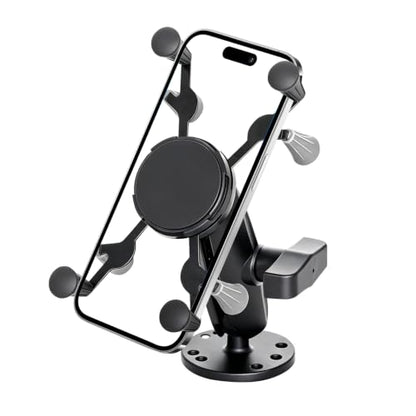Strg Phone Mount with 7 Holes Drill-Down Round Base and Aluminum Socket Arm - size: Aluminum Alloy Round Base