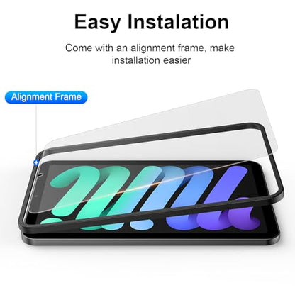 2 Pack for iPad Mini 8.3" A17 Pro 2024 7th Gen/iPad Mini 6 (2021, 6th Gen) Matte Glass Screen Protector (Not Privacy) Anti Glare Anti Fingerprint Tempered Glass Film with Alignment Frame - size: iPad mini 8.3"