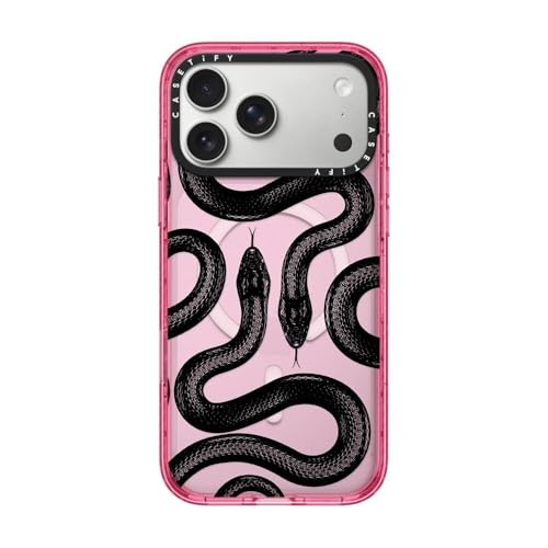 CASETiFY for iPhone 17 Pro Max Case - Impact Compatible with MagSafe | 8.2 ft. 4x Military Grade Drop Protection | Black Kingsnake | Pink - color: Black Kingsnake, size: Iphone 17 Pro Max (6.9")