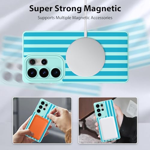 KANGHAR Compatible with Samsung Galaxy S25 Ultra Case Stripes -Blue - color: Blue-Stripes, size: Samsung Galaxy S25 Ultra
