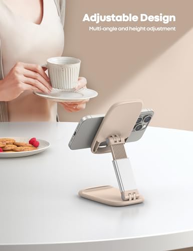Lamicall Khaki Phone Holder for Desk, Cellphone Stand - color: Khaki