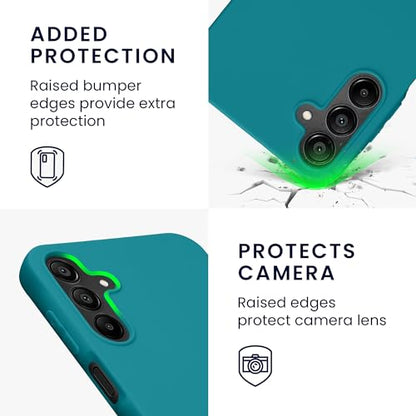 kwmobile Case Compatible with Samsung Galaxy A15 5G Case - Soft Slim Protective TPU Silicone Cover - Teal Matte - color: teal matte, size: Galaxy A15 5G