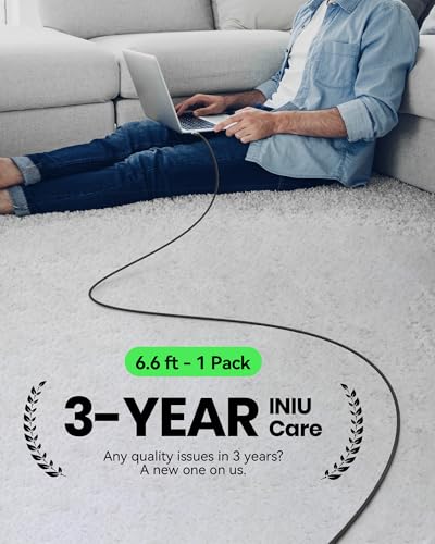 INIU USB C Cable, 2m 100W Fast Charging USB C to USB C Cable