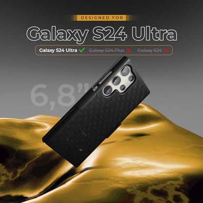 MOTIVE for Samsung Galaxy s24 Ultra Case with Belt Clip, Kickstand | 6.8" | Ranger v1 Series, Black, 360° holster, open-top/bottom port access, grip, slim - size: S24 Ultra