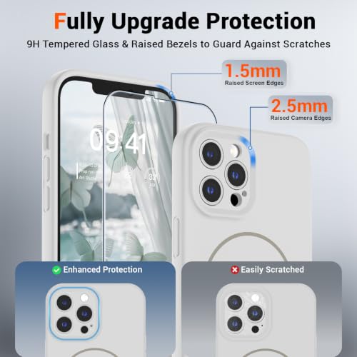 SUPFINE Silicone & Magnetic for iPhone 12 Pro Max Case White - color: White, size: iPhone 12 Pro Max