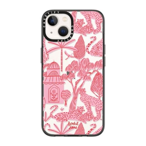 CASETiFY for iPhone 14 Case - Compact | Lightweight | 4ft. 2x Military Grade Drop Protection | Cheetah Paradise Pink | Black - color: Cheetah Paradise Pink, size: Iphone 14 (6.1")