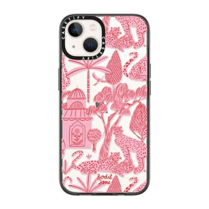 CASETiFY for iPhone 14 Case - Compact | Lightweight | 4ft. 2x Military Grade Drop Protection | Cheetah Paradise Pink | Black - color: Cheetah Paradise Pink, size: Iphone 14 (6.1")