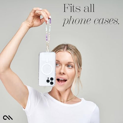 Case-Mate Phone Charm Wrist Strap with Beaded Pearls and Gold - Sugar Rush | Detachable Anti-Theft Phone Strap - Hands-Free iPhone Wrist Strap for Women - Phone Chain Wristlet for Galaxy, Pixel & More - color: Sugar Rush